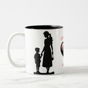Caneca De Café Em Dois Tons Como Mãe Como Filho Silhouette 11 oz Mug