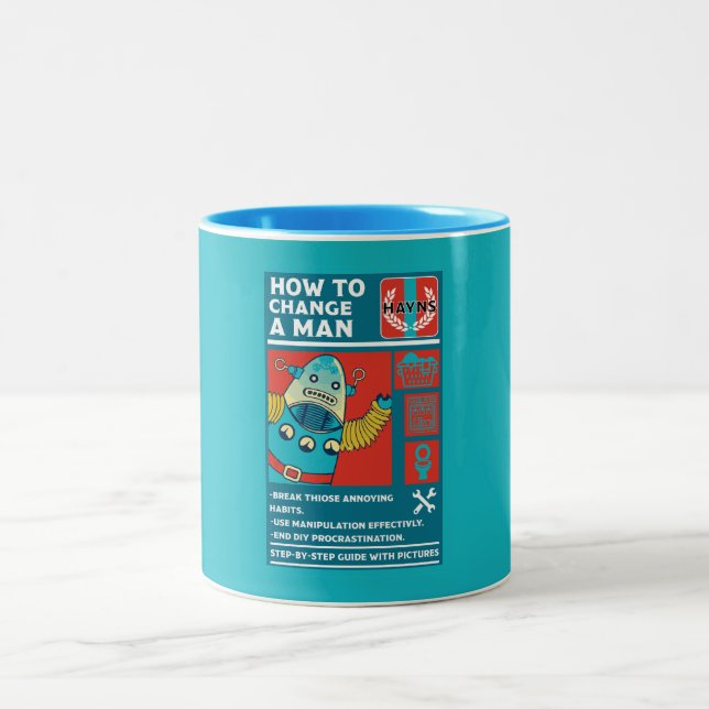 Caneca De Café Em Dois Tons Como Mudar Um Homem (Centro)
