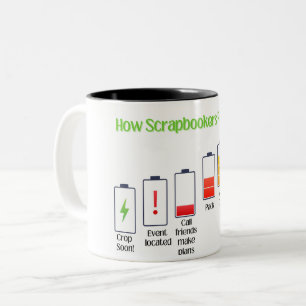 Caneca De Café Em Dois Tons Como os Scrapbookers Recharge