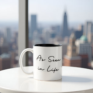 Caneca De Café Em Dois Tons Como se vê na citação da vida