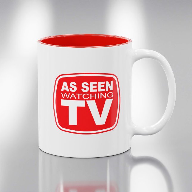 Caneca De Café Em Dois Tons Como visto assistindo TV (Criador carregado)