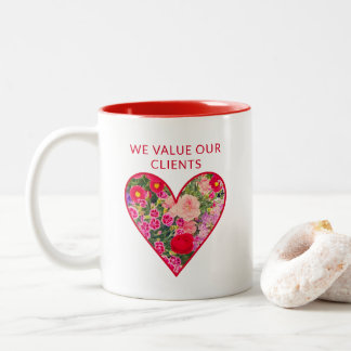 Caneca De Café Em Dois Tons Company Valentine’s Day Gift - Customer Thanks