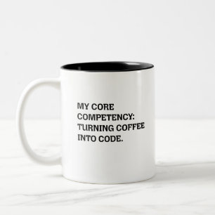 Caneca De Café Em Dois Tons Competência Básica Transformar Café em Código