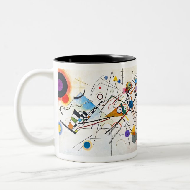 Caneca De Café Em Dois Tons Composição VIII de Kandinsky (Esquerda)