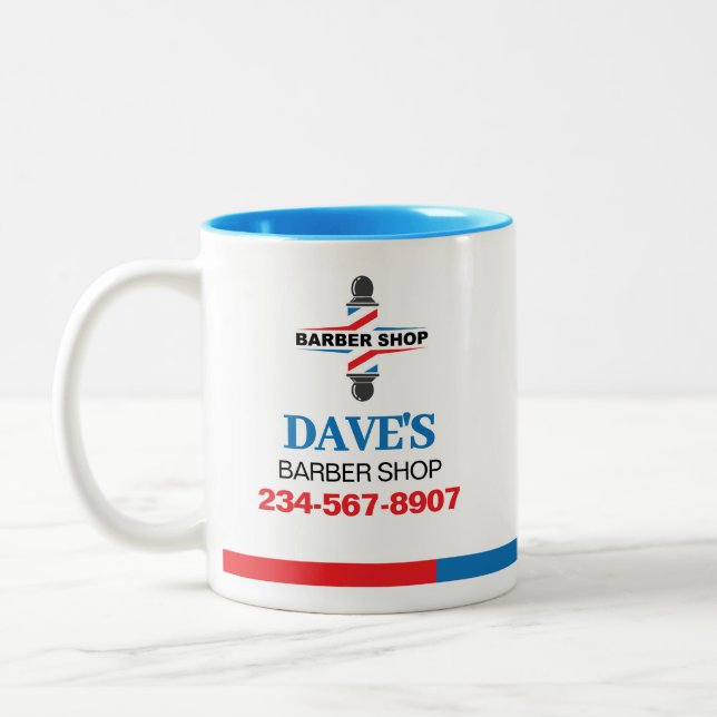 Caneca De Café Em Dois Tons Compro Barber (Esquerda)
