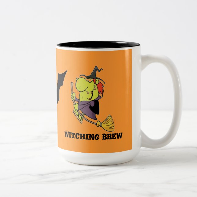 Caneca De Café Em Dois Tons Compro DIVERTIDO HALLOWEEN - CAFFEE MUGS - WITCHES (Direita)