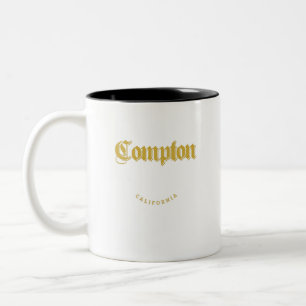 Caneca De Café Em Dois Tons Compton California Dourado Coffee Mug