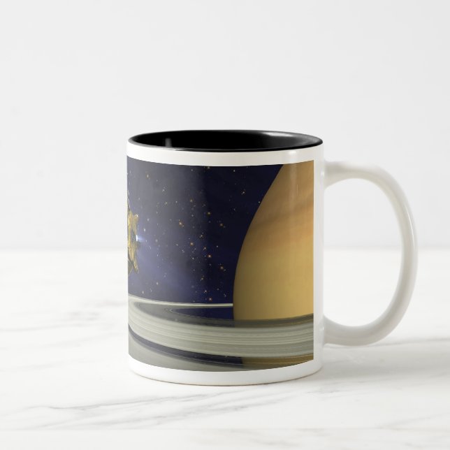 Caneca De Café Em Dois Tons Conceito artístico de Cassini (Direita)