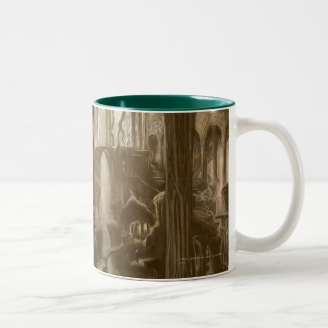 Caneca De Café Em Dois Tons Conceito de Realm Woodland (Direita)