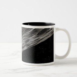 Caneca De Café Em Dois Tons Conceito do artista de um objeto do Cinturão de Ku