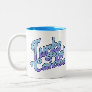 Caneca De Café Em Dois Tons Conch de Nome Personalizado Turks e Caicos