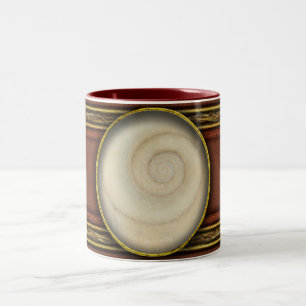 Caneca De Café Em Dois Tons Concha - Concologia - Espiral Branco
