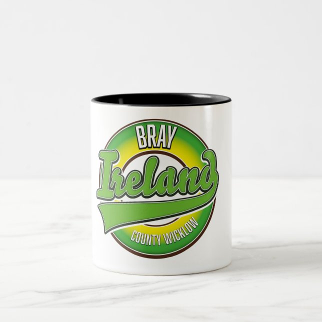 Caneca De Café Em Dois Tons Condado de Bray Wicklow Irlanda. (Centro)