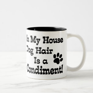 Caneca De Café Em Dois Tons Condimento de Cabelo de Cachorro