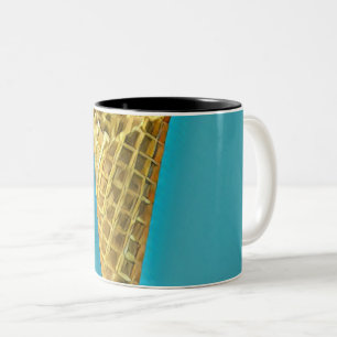Caneca De Café Em Dois Tons Cone de waffle para amantes de sorvetes