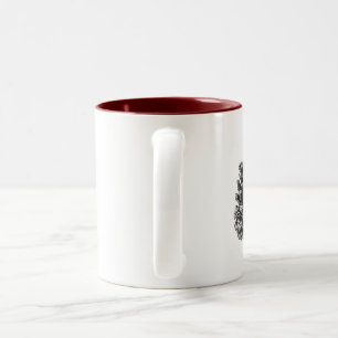 Caneca De Café Em Dois Tons Cone do pinho do feriado