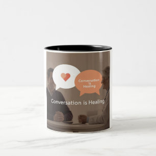 Caneca De Café Em Dois Tons Conectar e reparar: Mug Inspiracional