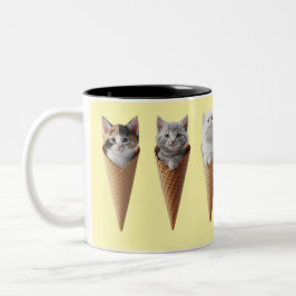 Caneca De Café Em Dois Tons Cones de gatinho