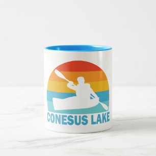 Caneca De Café Em Dois Tons Conesus Lake New York Kayak