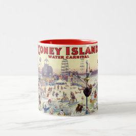 Caneca De Café Em Dois Tons Coney Island Water Carnival, 1898 -