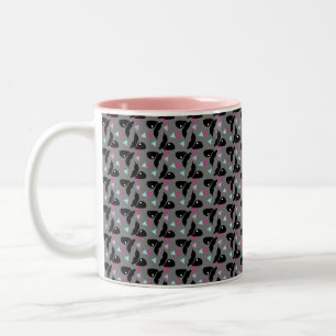 Caneca De Café Em Dois Tons Confetes Geométricos de Abelha Ditsy do Dia dos Na