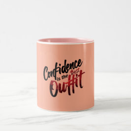 Caneca De Café Em Dois Tons Confiança é a melhor roupa" Mug Inspiracional