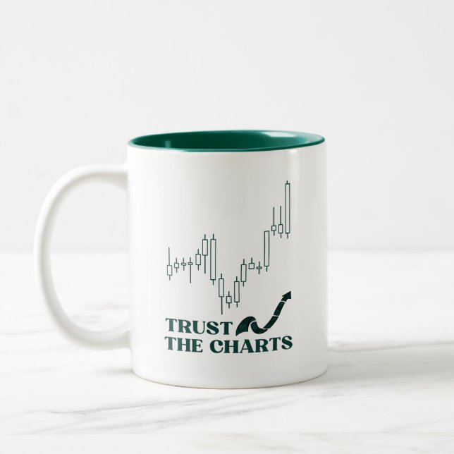Caneca De Café Em Dois Tons Confiar No Charts Mug (Esquerda)