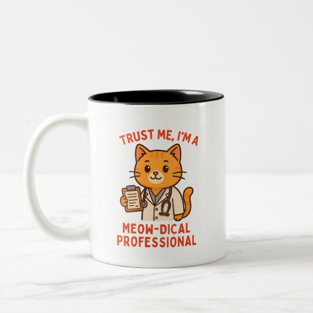 Caneca De Café Em Dois Tons Confie em mim, sou médico Mug (Esquerda)