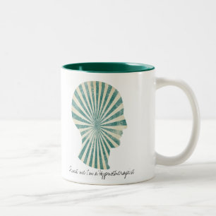 Caneca De Café Em Dois Tons confie em mim, sou uma espiral verde hipnoterapeut