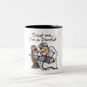 Caneca De Café Em Dois Tons Confie-me Im um dentista