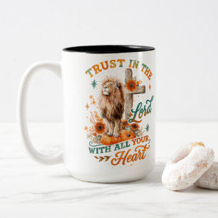 Caneca De Café Em Dois Tons Confie No Senhor...