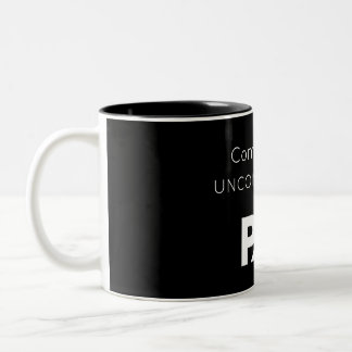 Caneca De Café Em Dois Tons Confortavelmente incômodo