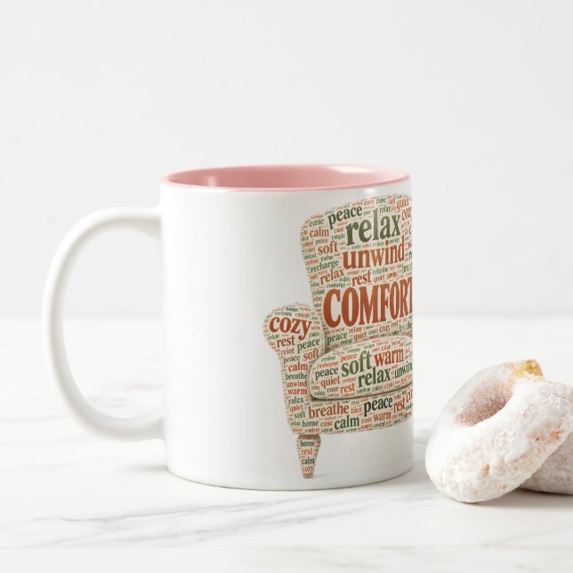 Caneca De Café Em Dois Tons Conforto (Com Donut)