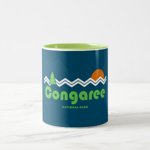 Caneca De Café Em Dois Tons Congaree National Park Retro