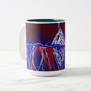Caneca De Café Em Dois Tons Congelados em Sequência
