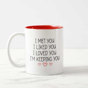 CANECA DE CAFÉ EM DOIS TONS CONHECI-TE QUE GOSTAVA DE VOCÊ, EU TE ESTOU MANTEN