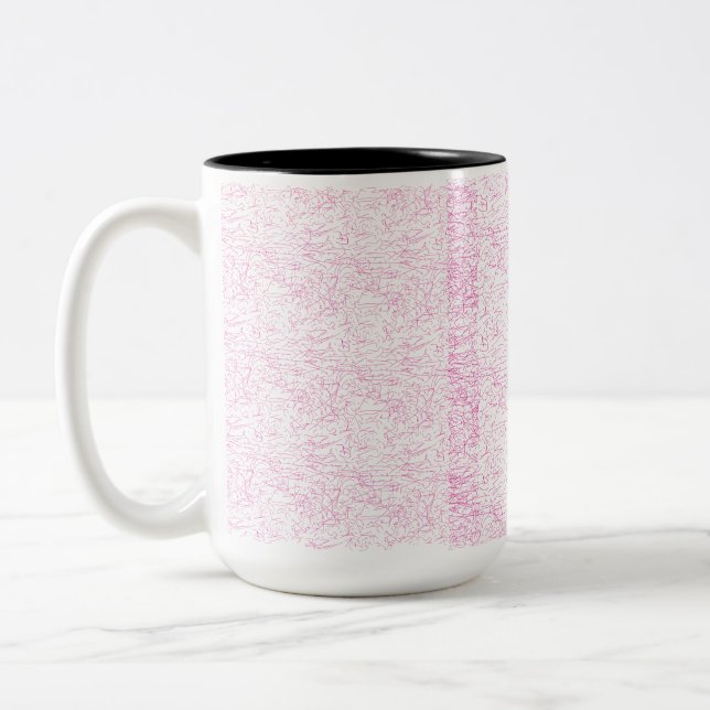 Caneca De Café Em Dois Tons Conjunto de Pastas de Arquivo Abstratas Rosa (Esquerda)