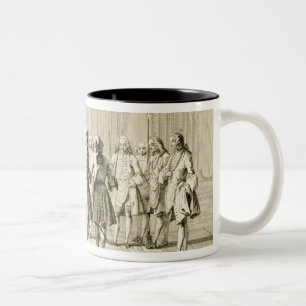 Caneca De Café Em Dois Tons Conjunto dos pedreiro livres para iniciar um
