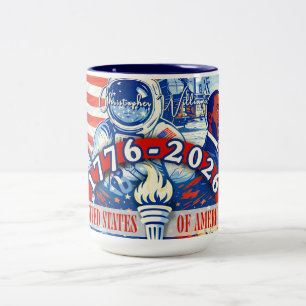 Caneca De Café Em Dois Tons Conmemorativo 1776-2026 EUA Personalizado