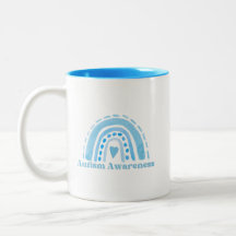 Consciência Autismo Mug de dois tons, 11 oz