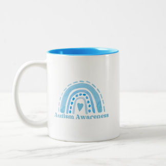 Caneca De Café Em Dois Tons Consciência Autismo Mug de dois tons, 11 oz