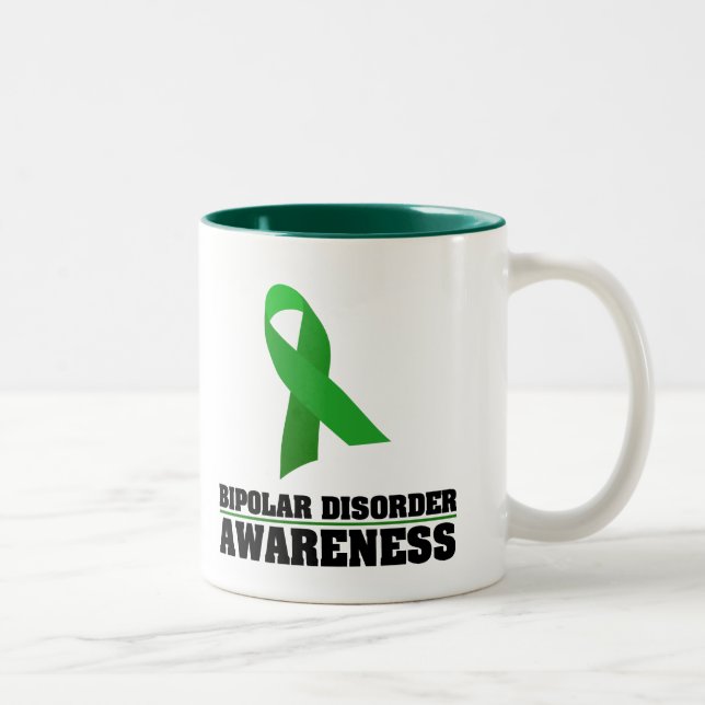 Caneca De Café Em Dois Tons Consciência da doença bipolar (Direita)