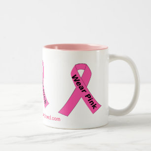 Caneca De Café Em Dois Tons Consciência do cancer