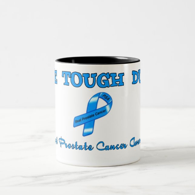 CANECA DE CAFÉ EM DOIS TONS CONSCIÊNCIA DO CANCRO DA PRÓSTATA DO APOIO (Centro)