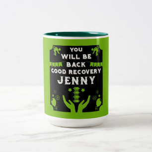 Caneca De Café Em Dois Tons Consiga Bem Após A Cirurgia De Volta