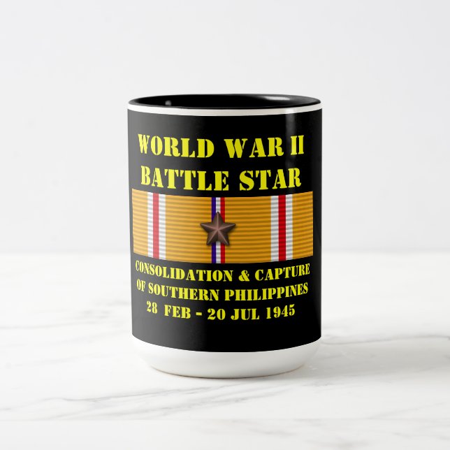 Caneca De Café Em Dois Tons Consolidação E Captura Do Sul Das Filipinas (Centro)