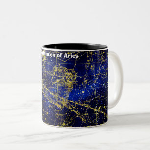 Caneca De Café Em Dois Tons Constelação de Aries