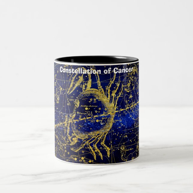 Caneca De Café Em Dois Tons Constelação de Cancer (Centro)