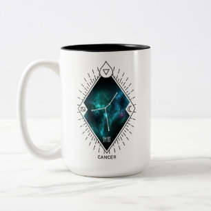 Caneca De Café Em Dois Tons Constelação do cancer & símbolo do zodíaco