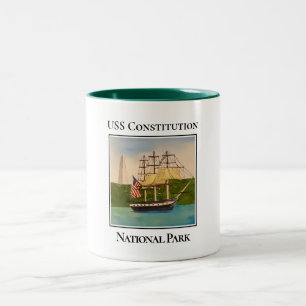 Caneca De Café Em Dois Tons Constituição dos EUA, Parque Histórico Nacional, B